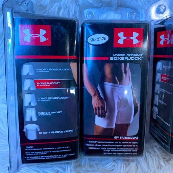 BNIB Men’s Under Armour white 6” inseam boxerjock™️ boxers/underwear/boxer brief - Picture 4 of 5